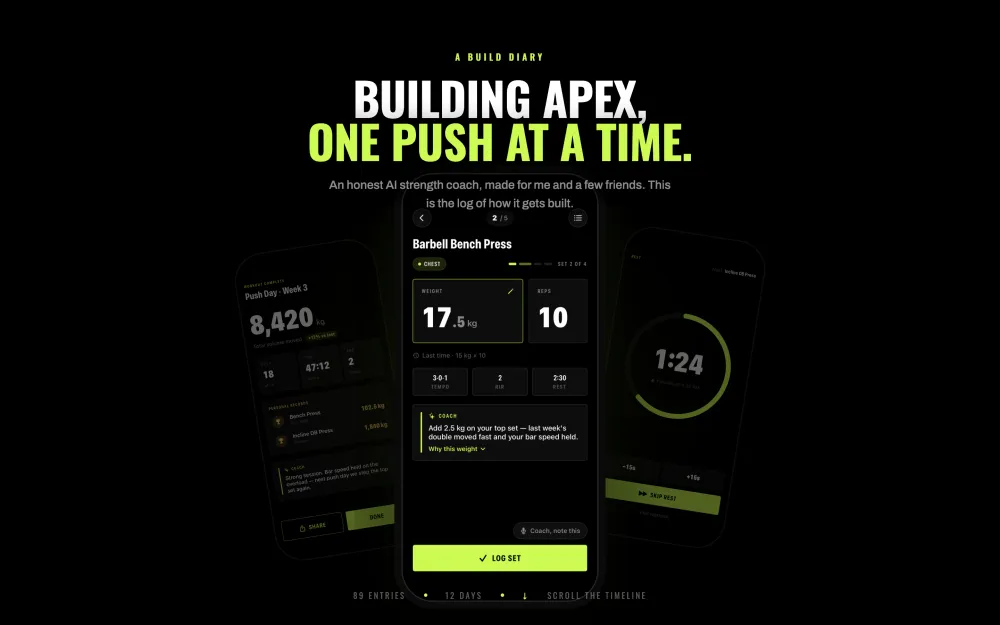 The site · the layout — Parallax option